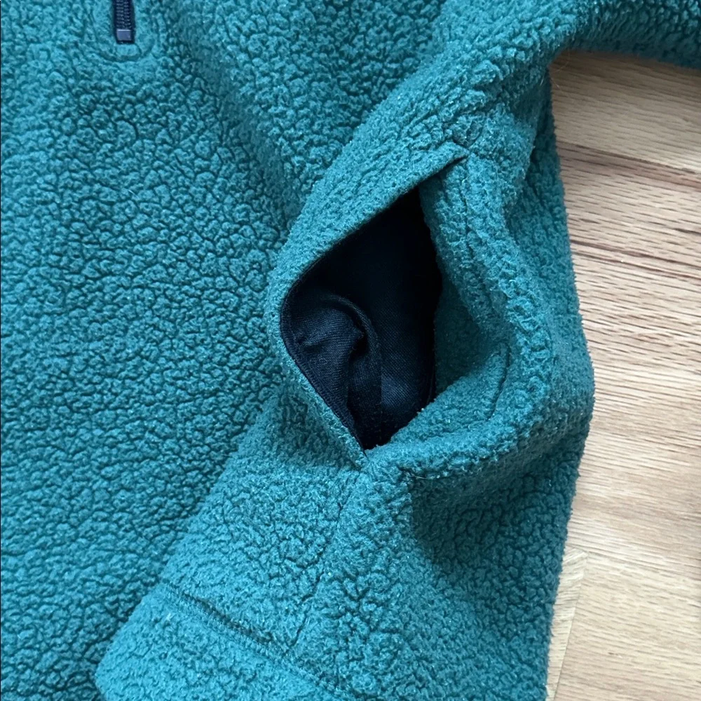 Patagonia vintage 1/2 zip pullover green fleece jacket size XS